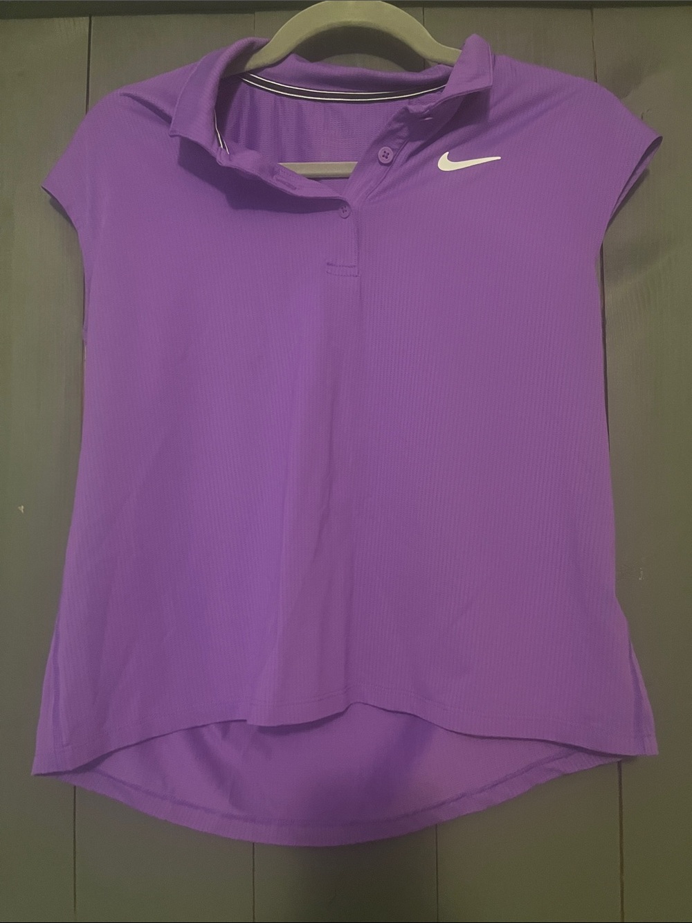 Nike Women’s Purple Cap Sleeve Polo Crop Top
